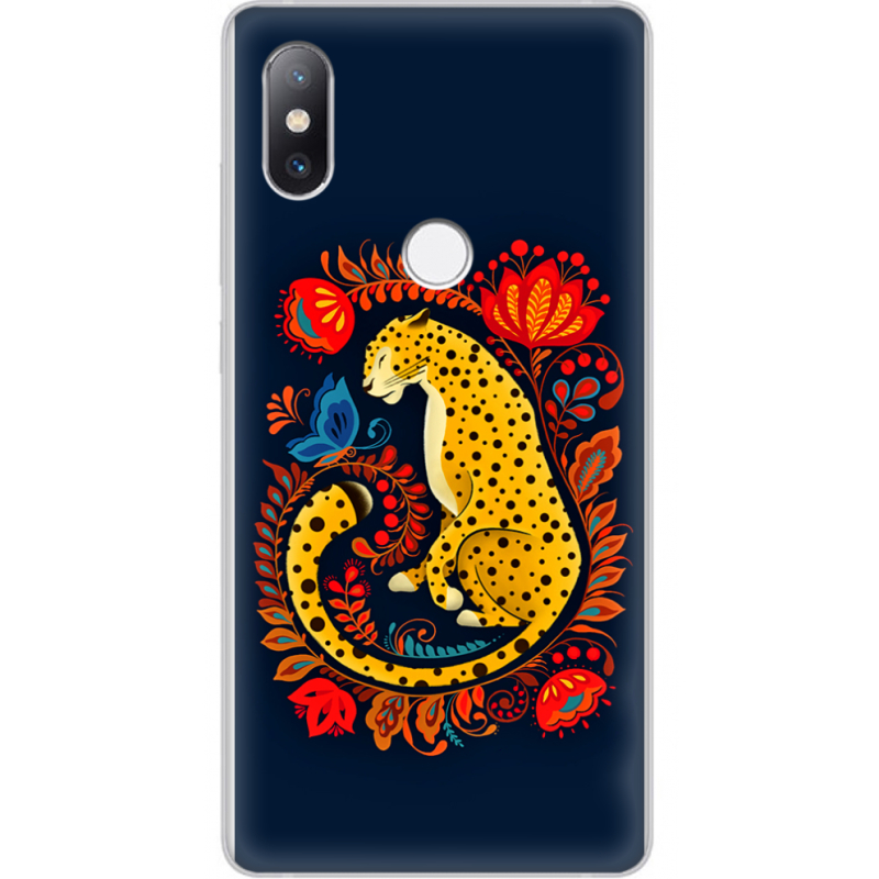 Чехол Uprint Xiaomi Mi Mix 2s Petrykivka Leopard