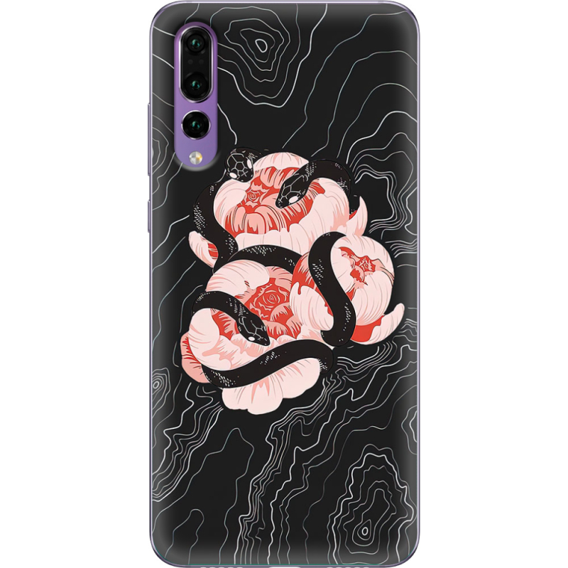 Чехол Uprint Huawei P20 Pro Snake Rose