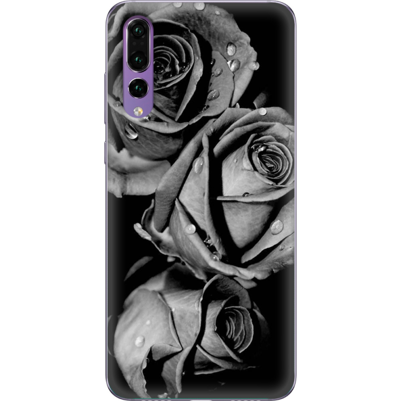 Чехол Uprint Huawei P20 Pro Black and White Roses