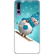 Чехол Uprint Huawei P20 Pro Skier Snowman