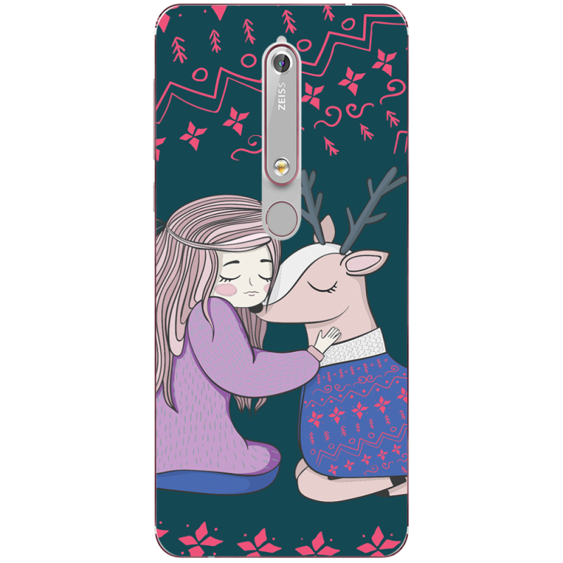Чехол Uprint Nokia 6 2018 Girl and deer