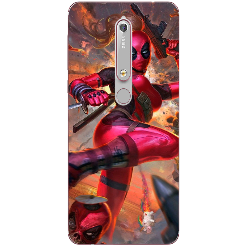 Чехол Uprint Nokia 6 2018 Woman Deadpool