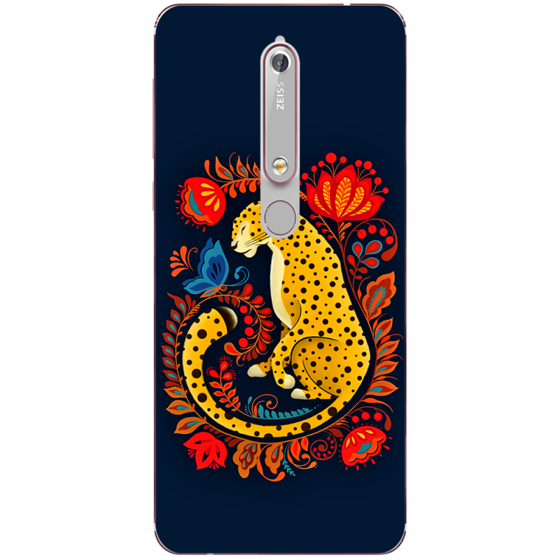 Чехол Uprint Nokia 6 2018 Petrykivka Leopard