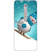 Чехол Uprint Nokia 6 2018 Skier Snowman