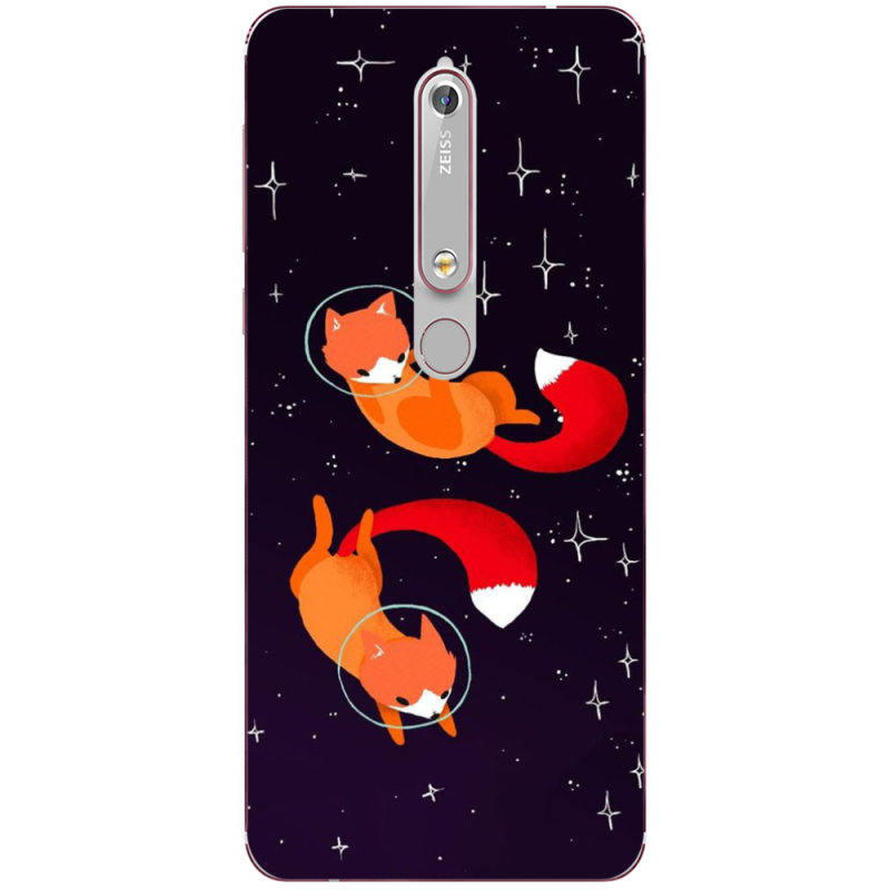 Чехол Uprint Nokia 6 2018 Fox-Astronauts