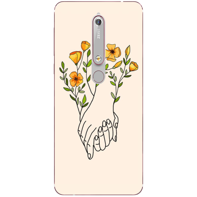 Чехол Uprint Nokia 6 2018 Flower Hands