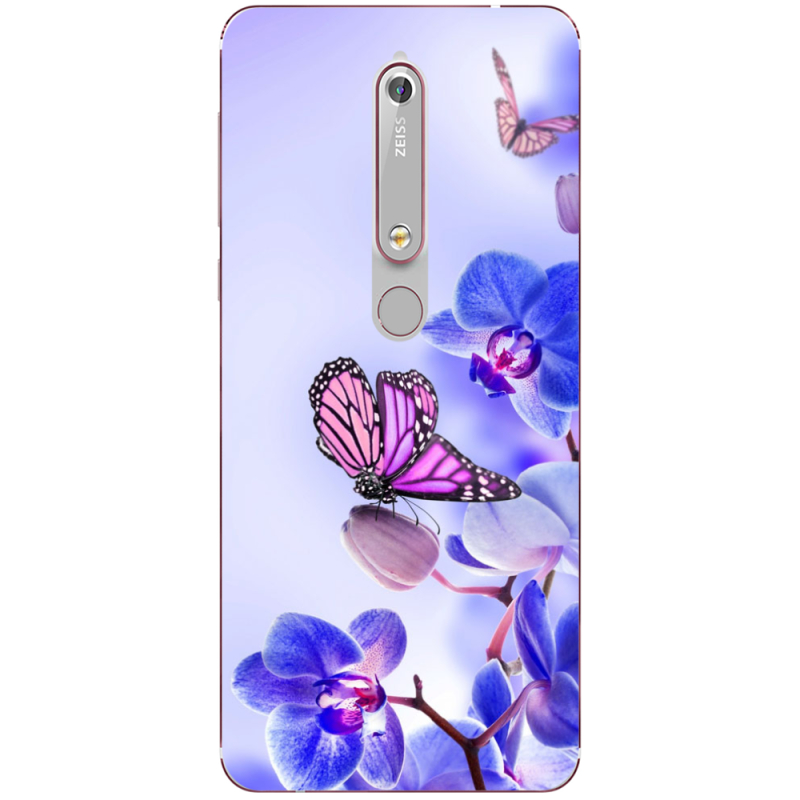 Чехол Uprint Nokia 6 2018 Orchids and Butterflies