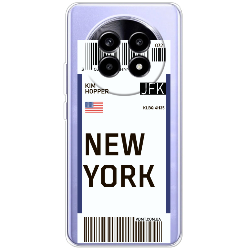 Прозорий чохол BoxFace Realme 13 Pro 5G Ticket New York