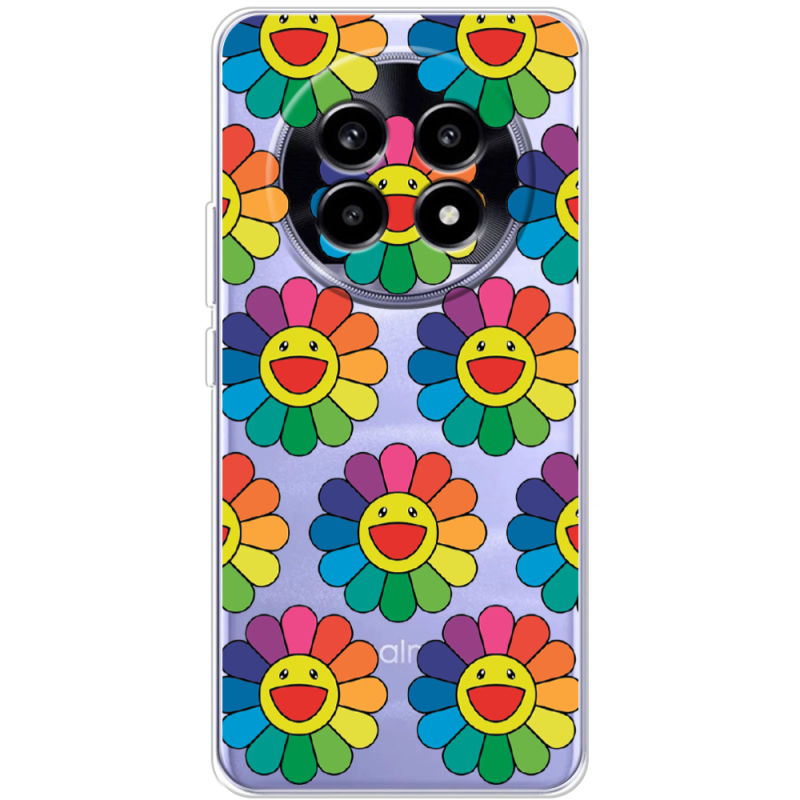 Прозорий чохол BoxFace Realme 13 Pro 5G Hippie Flowers