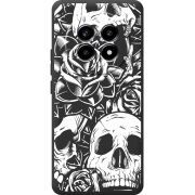 Чорний чохол BoxFace Realme 13 Pro 5G Skull and Roses