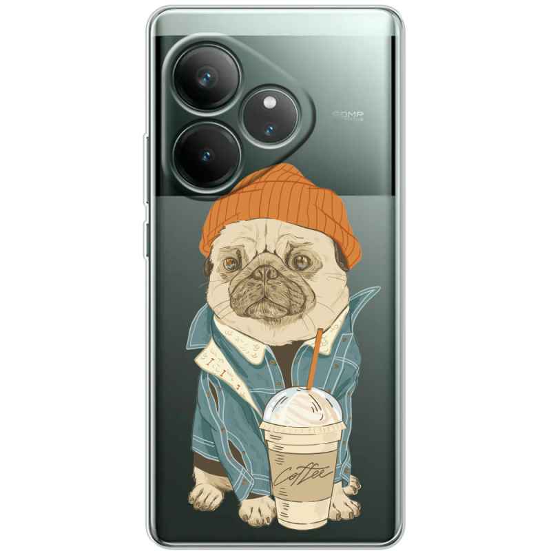 Прозорий чохол BoxFace Realme GT 6 Dog Coffeeman