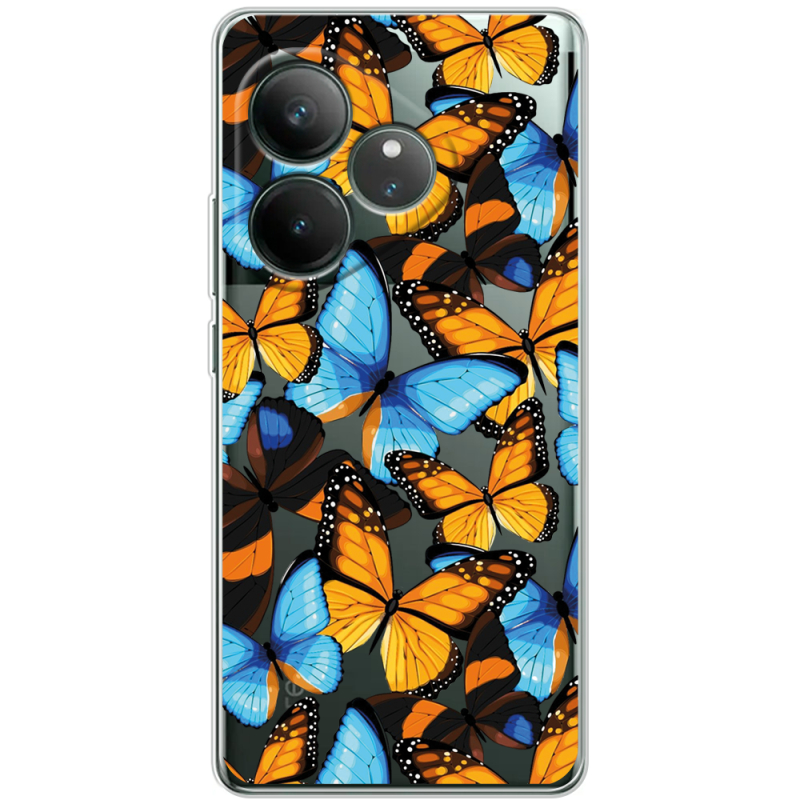 Прозорий чохол BoxFace Realme GT 6 Butterfly Morpho