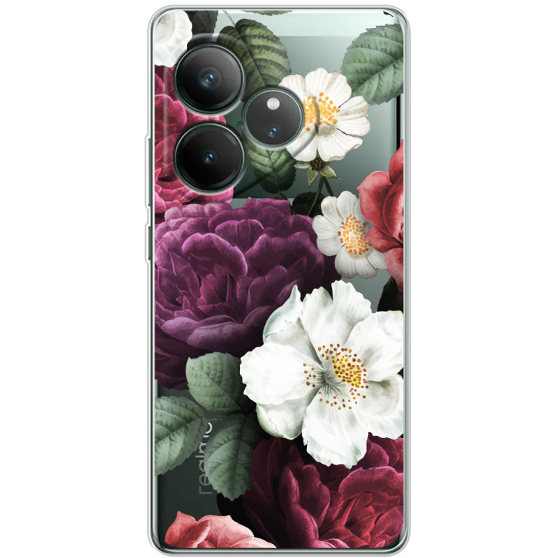 Прозорий чохол BoxFace Realme GT 6 Floral Dark Dreams