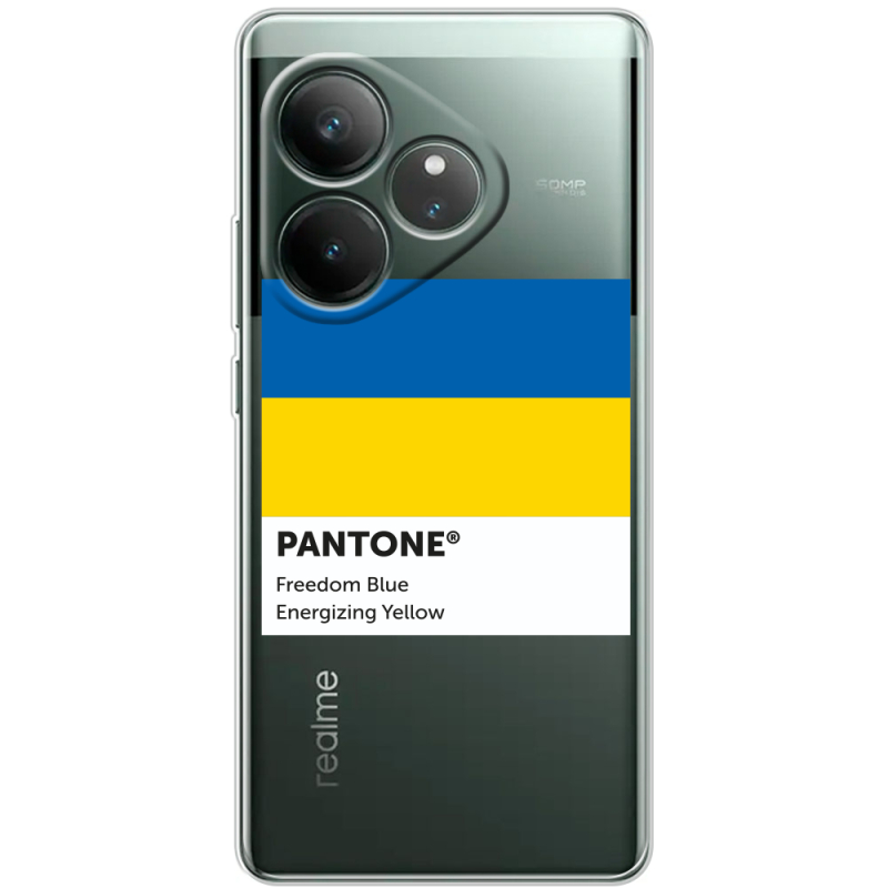 Прозорий чохол BoxFace Realme GT 6 Pantone вільний синій