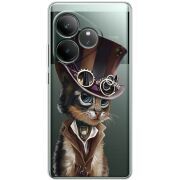 Прозорий чохол BoxFace Realme GT 6 Steampunk Cat