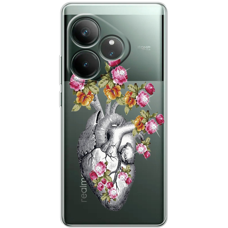 Чохол зі стразами Realme GT 6 Heart