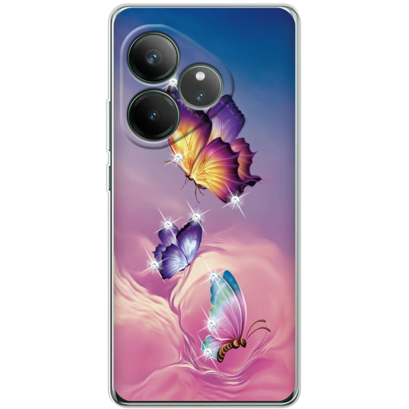 Чохол зі стразами Realme GT 6 Butterflies