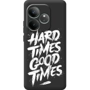 Чорний чохол BoxFace Realme GT 6 Hard Times Good Times