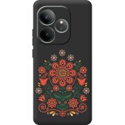 Чорний чохол BoxFace Realme GT 6 Ukrainian Ornament