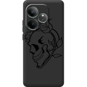 Чорний чохол BoxFace Realme GT 6 Skull and Roses