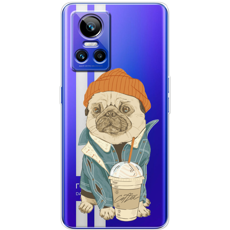 Прозорий чохол BoxFace Realme GT Neo 3 Dog Coffeeman