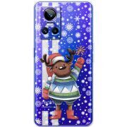 Прозорий чохол BoxFace Realme GT Neo 3 Christmas Deer with Snow