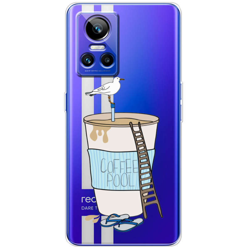 Прозорий чохол BoxFace Realme GT Neo 3 Segull in Cofee Pool