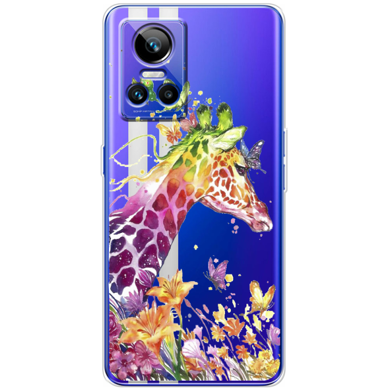 Прозорий чохол BoxFace Realme GT Neo 3 Colorful Giraffe