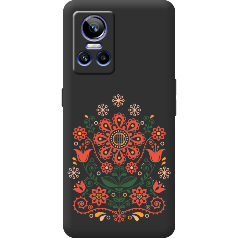 Чорний чохол BoxFace Realme GT Neo 3 Ukrainian Ornament