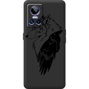 Чорний чохол BoxFace Realme GT Neo 3 Wolf and Raven