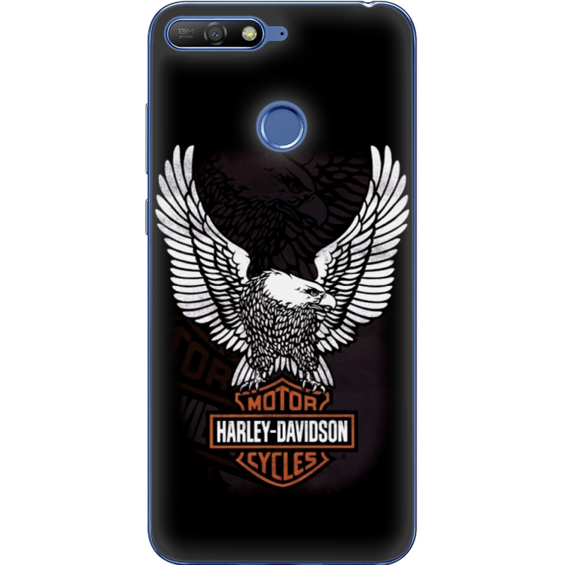 Чехол Uprint Huawei Y6 Prime 2018 / Honor 7A Pro Harley Davidson and eagle