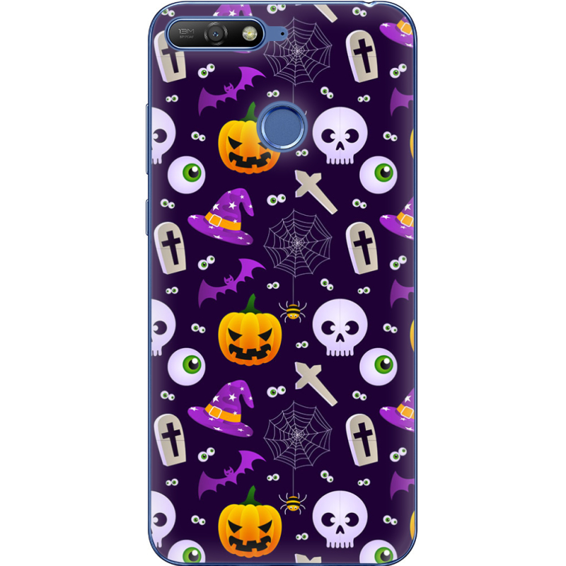 Чехол Uprint Huawei Y6 Prime 2018 / Honor 7A Pro Halloween Purple Mood