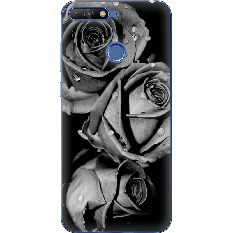 Чехол Uprint Huawei Y6 Prime 2018 / Honor 7A Pro Black and White Roses