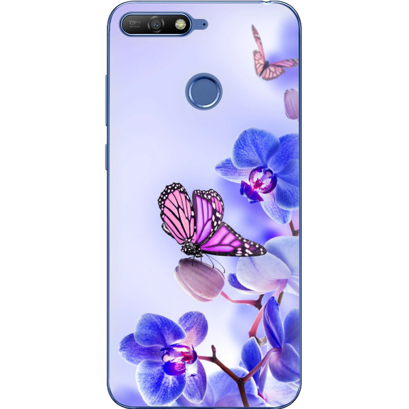 Чехол Uprint Huawei Y6 Prime 2018 / Honor 7A Pro Orchids and Butterflies