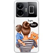 Прозорий чохол BoxFace Realme GT3 Super Mama and Son