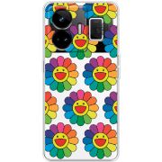 Прозорий чохол BoxFace Realme GT3 Hippie Flowers