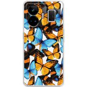 Прозорий чохол BoxFace Realme GT3 Butterfly Morpho