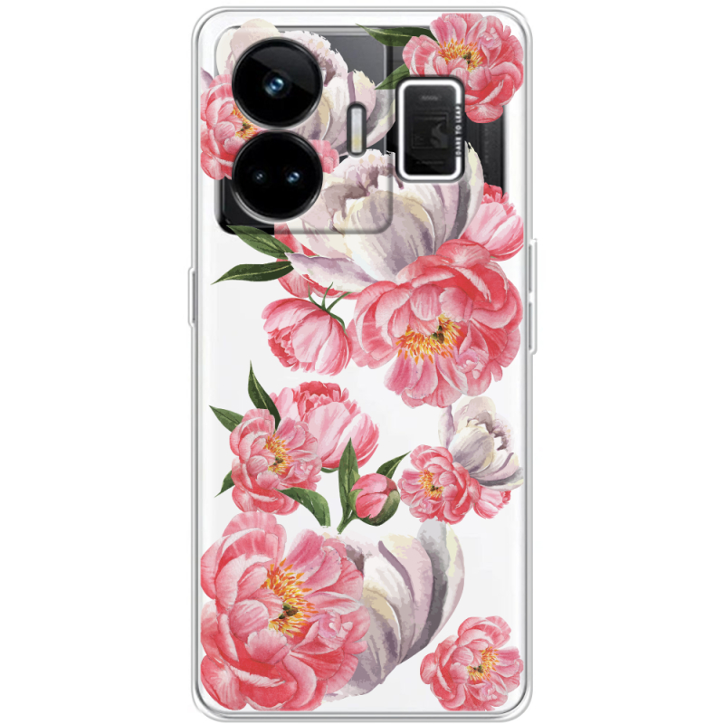 Прозорий чохол BoxFace Realme GT3 Peony Watercolor Style