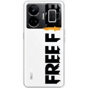 Прозорий чохол BoxFace Realme GT3 Free Fire Black Logo