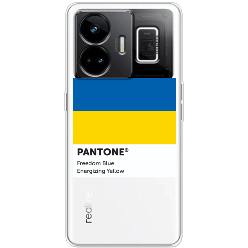 Прозорий чохол BoxFace Realme GT3 Pantone вільний синій