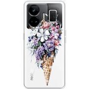 Чохол зі стразами Realme GT3 Ice Cream Flowers