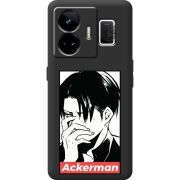 Чорний чохол BoxFace Realme GT3 Attack On Titan - Ackerman