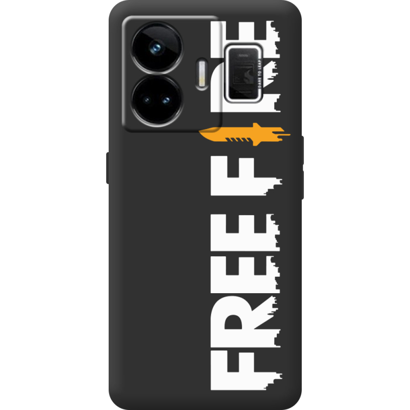 Чорний чохол BoxFace Realme GT3 Free Fire White Logo