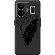 Чорний чохол BoxFace Realme GT3 Wolf and Raven