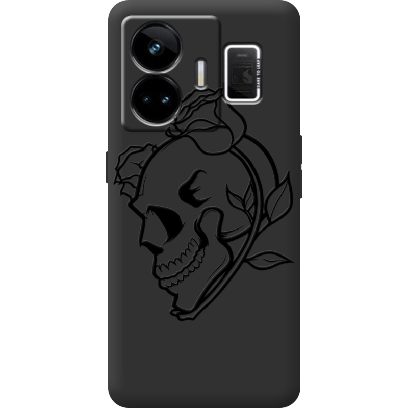 Чорний чохол BoxFace Realme GT3 Skull and Roses