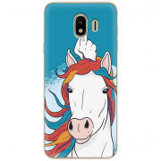 Чехол U-print Samsung J400 Galaxy J4 2018 Fuck Unicorn