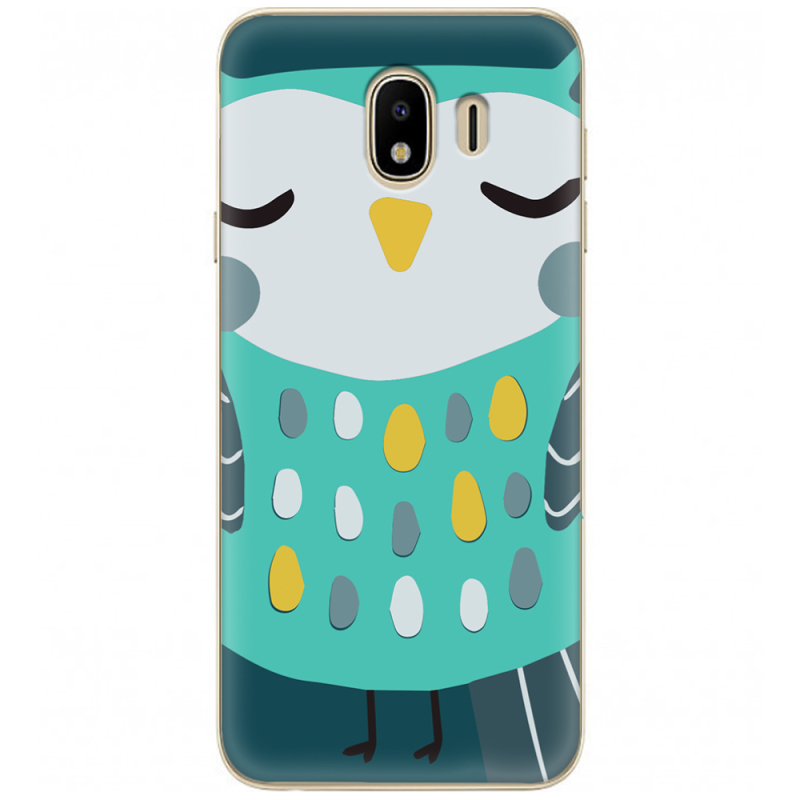Чехол U-print Samsung J400 Galaxy J4 2018 Green Owl