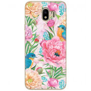 Чехол U-print Samsung J400 Galaxy J4 2018 Birds in Flowers
