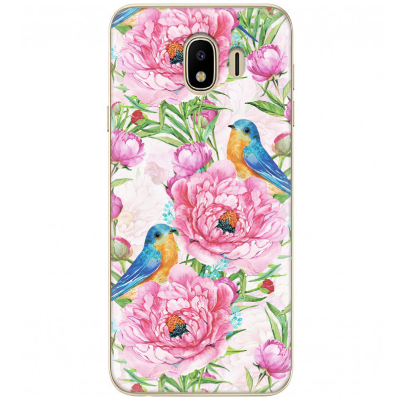 Чехол U-print Samsung J400 Galaxy J4 2018 Birds and Flowers