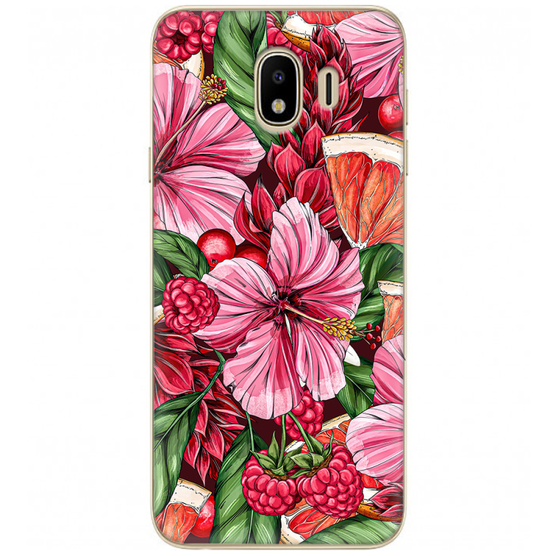 Чехол U-print Samsung J400 Galaxy J4 2018 Tropical Flowers